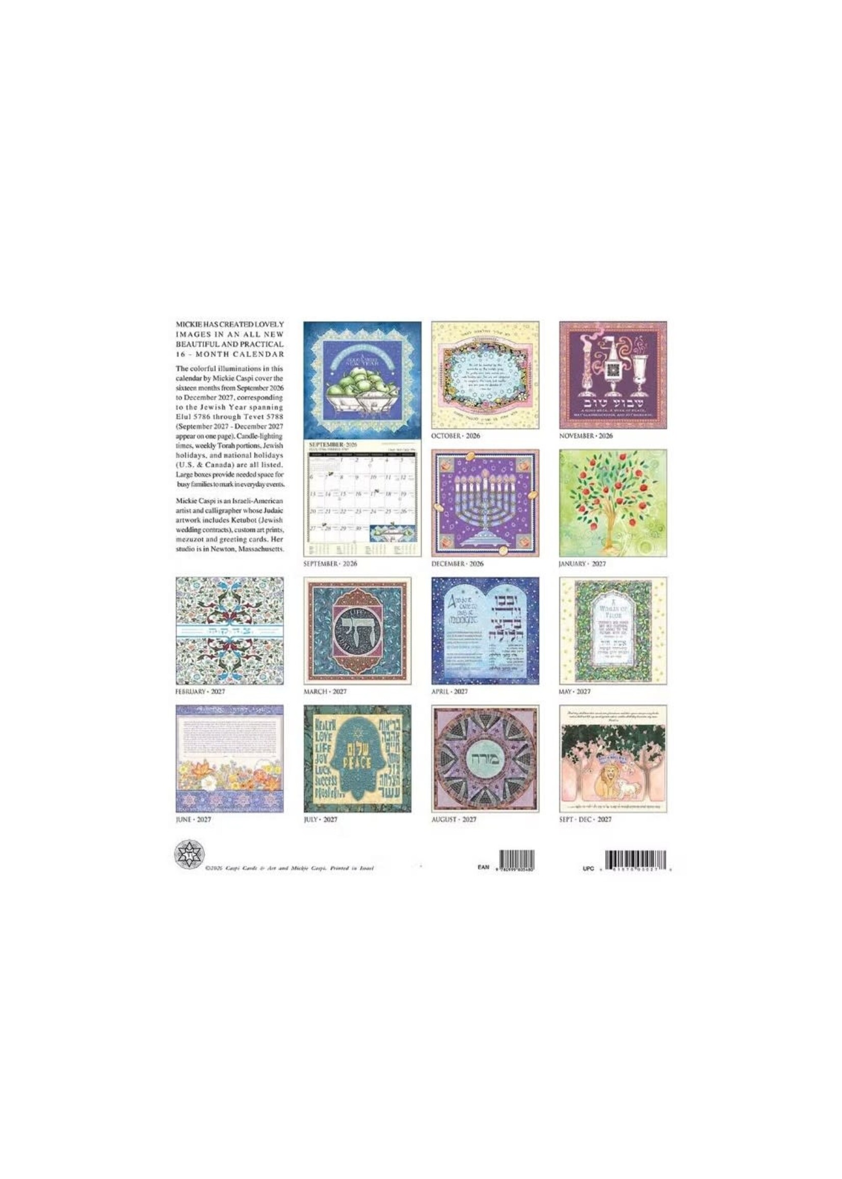 THE JEWISH ART CALENDAR 2027