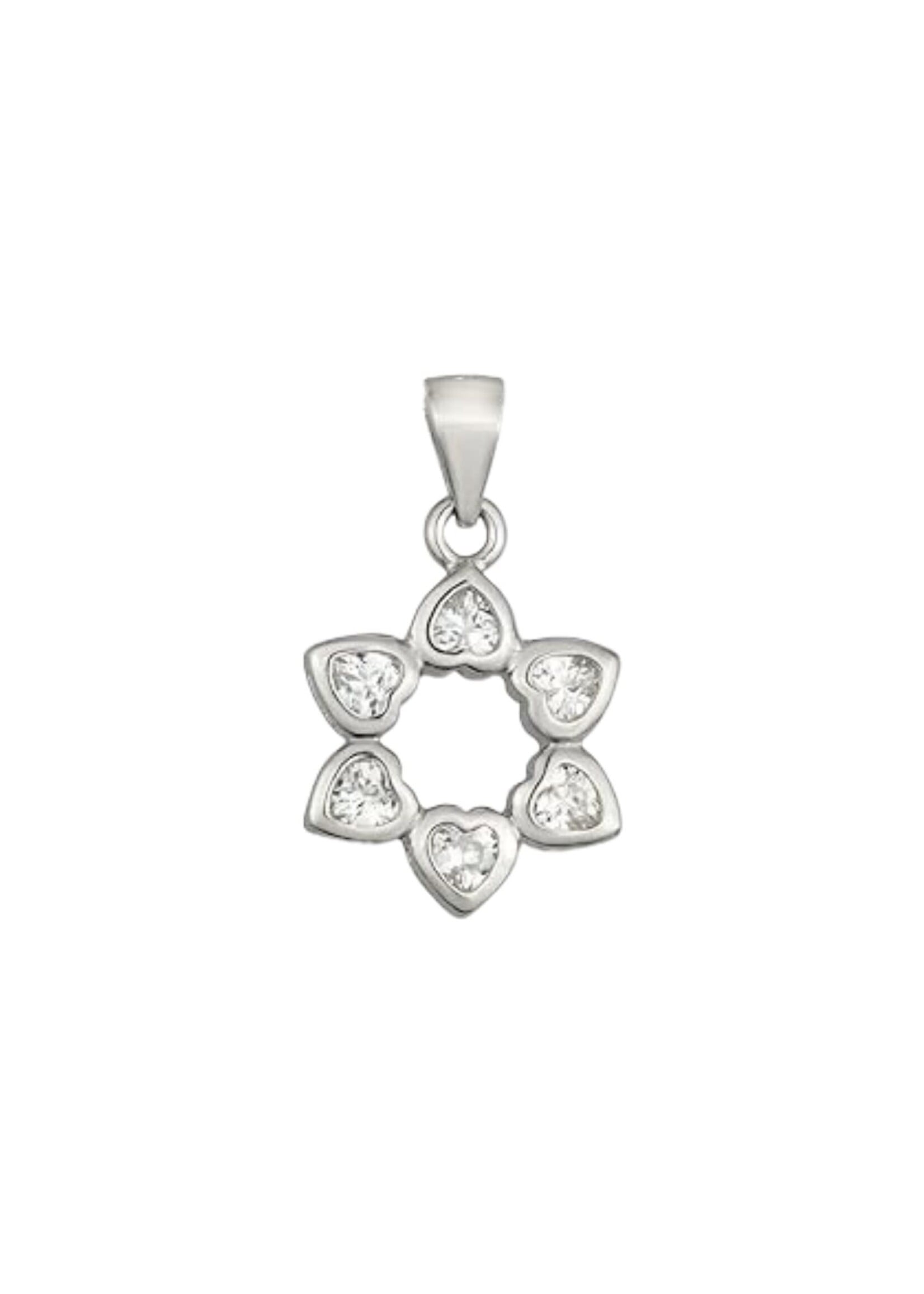 NECKLACE WHITE CRYSTAL HEARTS STAR
