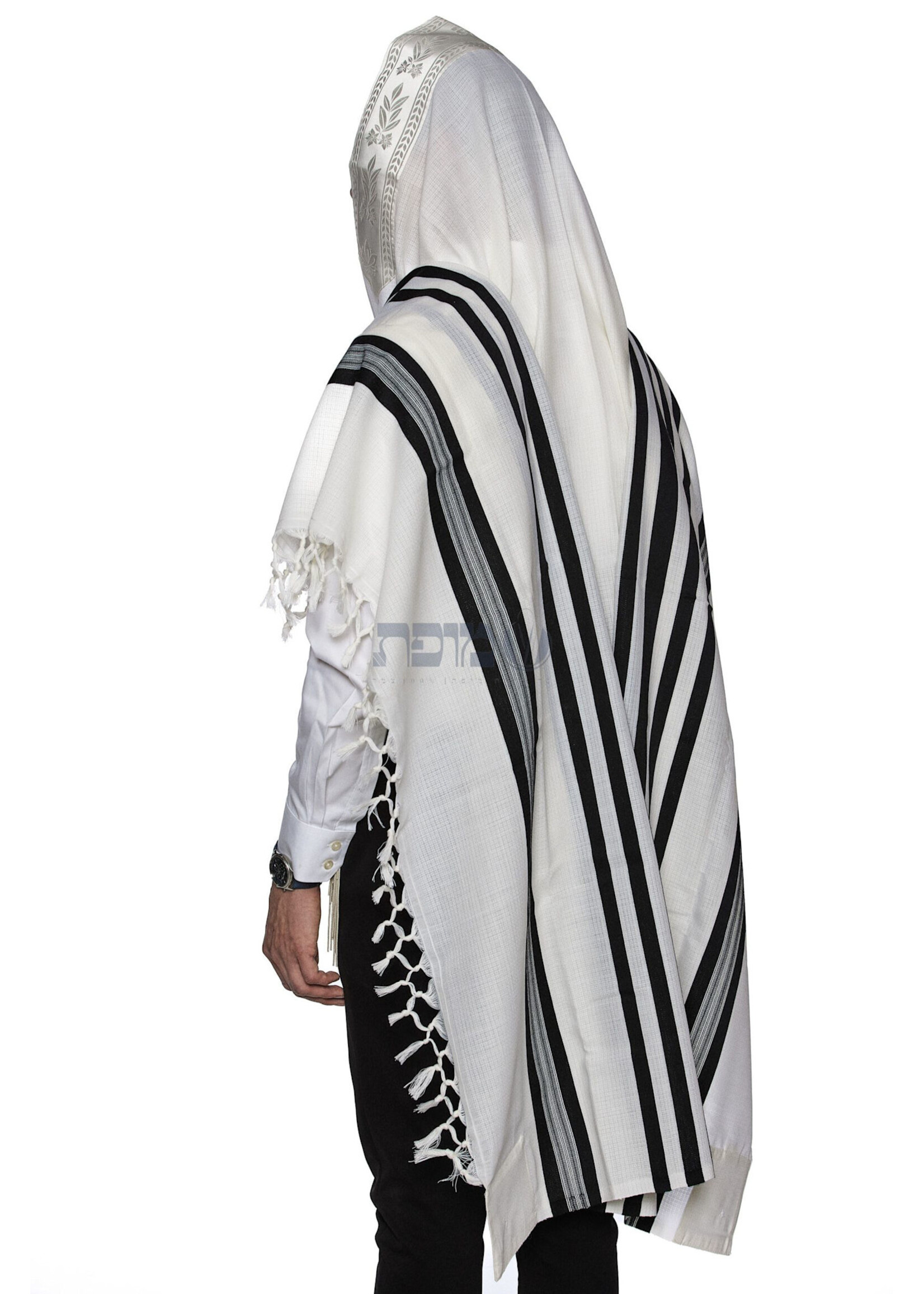 TALIS LIGHT #60 ASHKENAZ BLACK THICK AVODAS YAD NON SLIP