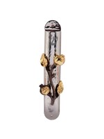 MEZUZAH HAMMERED-POMEGRANATE BRANCH-12CM