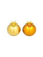 SALT & PEPPER SHAKERS SHADES OF GOLD POMEGRANATES