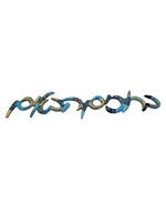 WELCOME CALLIGRAPHIC SCULPTURE 18x5" BLUES "ברוכים הבאים"