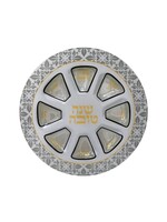 ROSH HASHANAH SIMANIM PLATE GREY & YELLOW