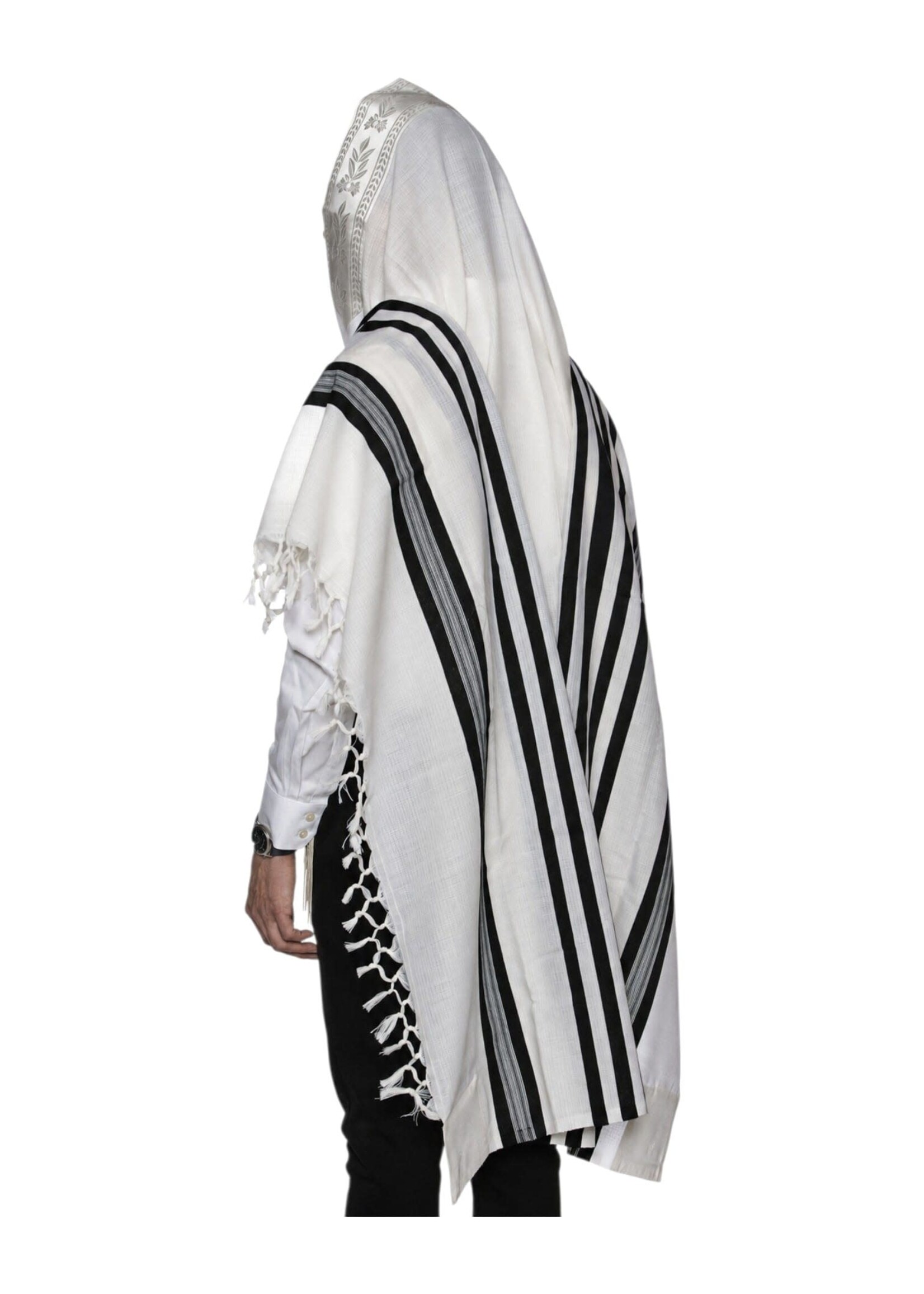 TALIS NON SLIP LIGHT #55 ASHKENAZ BLACK - THICK AVODAS YAD