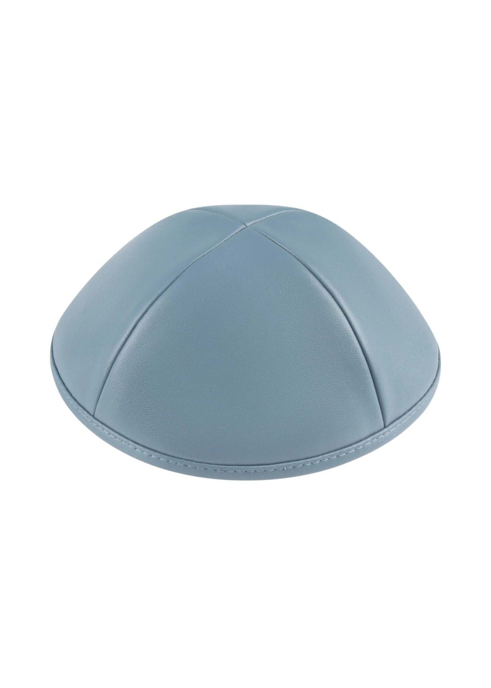 KIPPAH LEATHER BLUE GREY