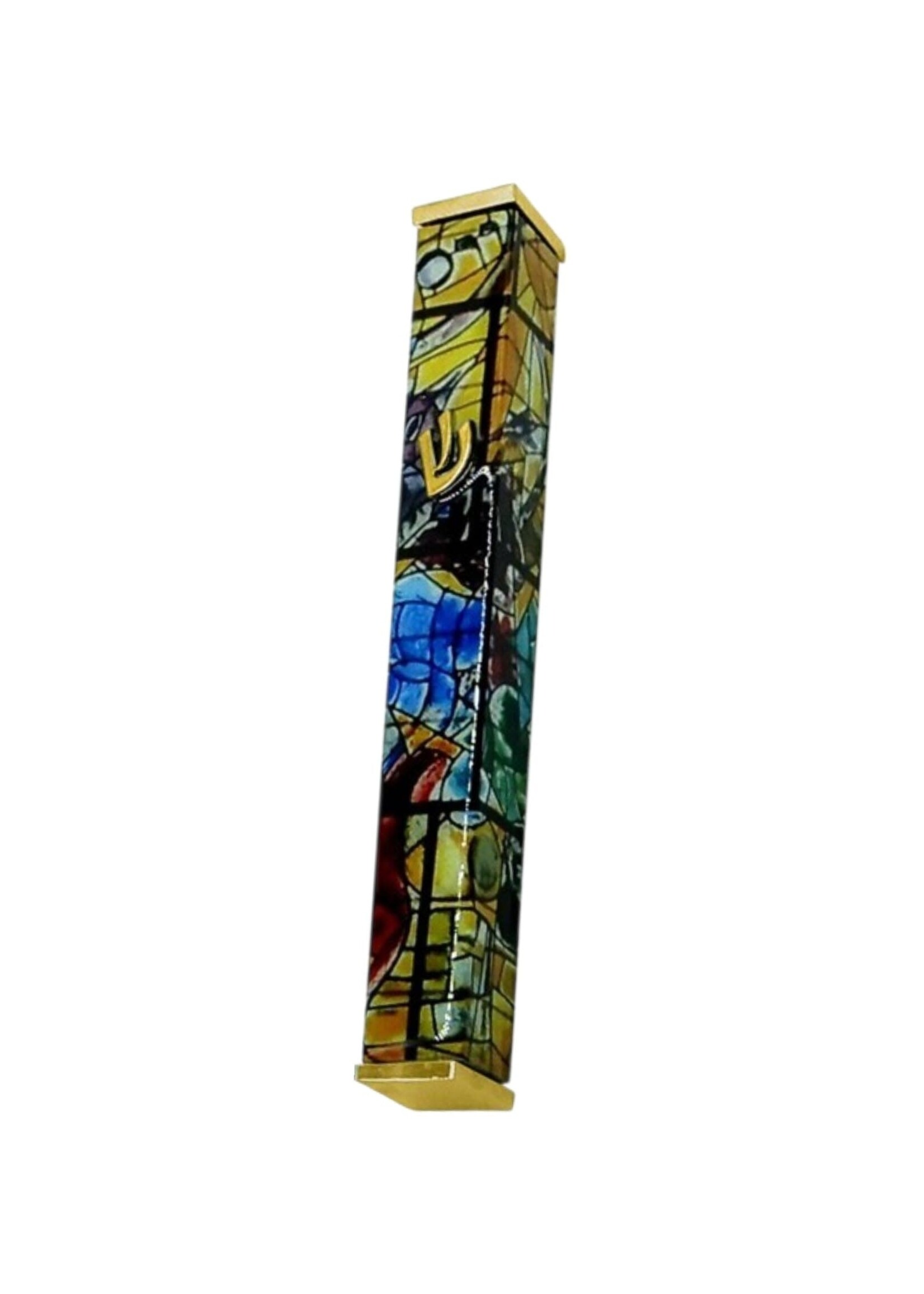 MEZUZAH MARC CHAGALL YELLOW DESIGN 12 CM