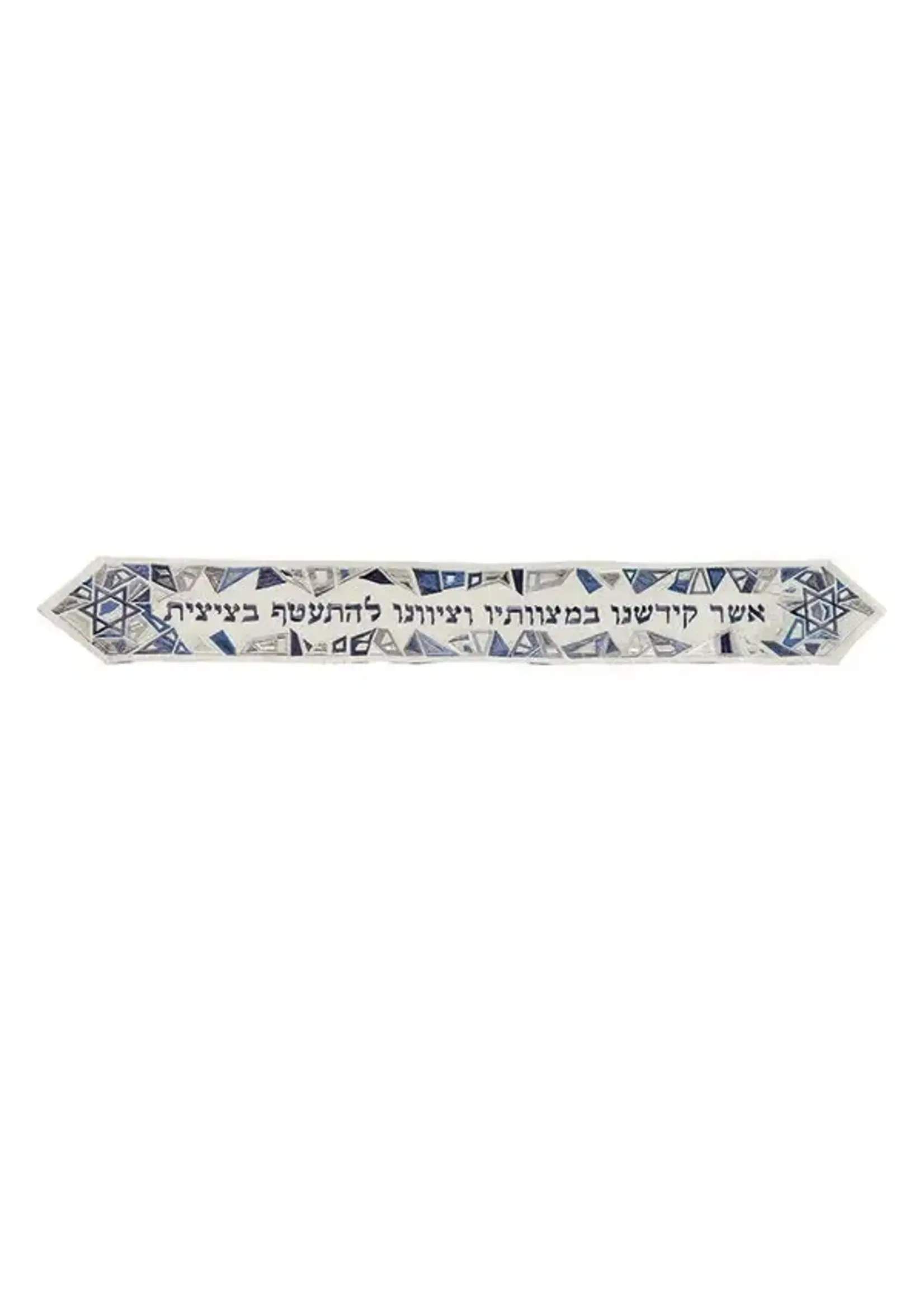ATARA EMBRIODERED BLESSING GEOMETRIC - GREY/BLUE