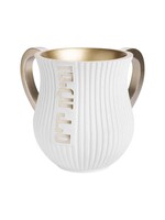 WASHING CUP WHITE LINES GOLD ''NETILAT YADAYIM"