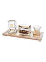 HAVDALAH SET AMBER CRYSTAL WITH GOLD ETCHING