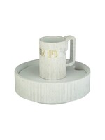 MAYIM ACHRONIM WHITE MARBLE LINES POLYRESIN GOLD "MAYIM ACHRONIM"