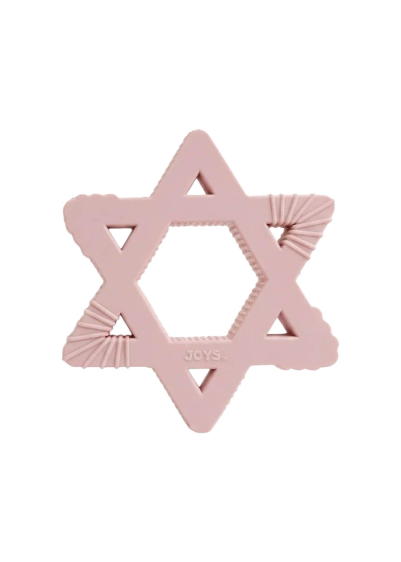 STAR OF DAVID PINK SILICONE TEETHER TOY