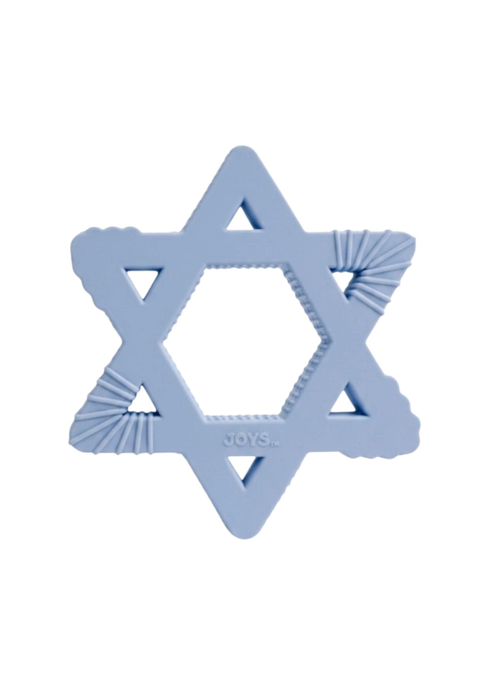 STAR OF DAVID BLUE SILICONE TEETHER TOY