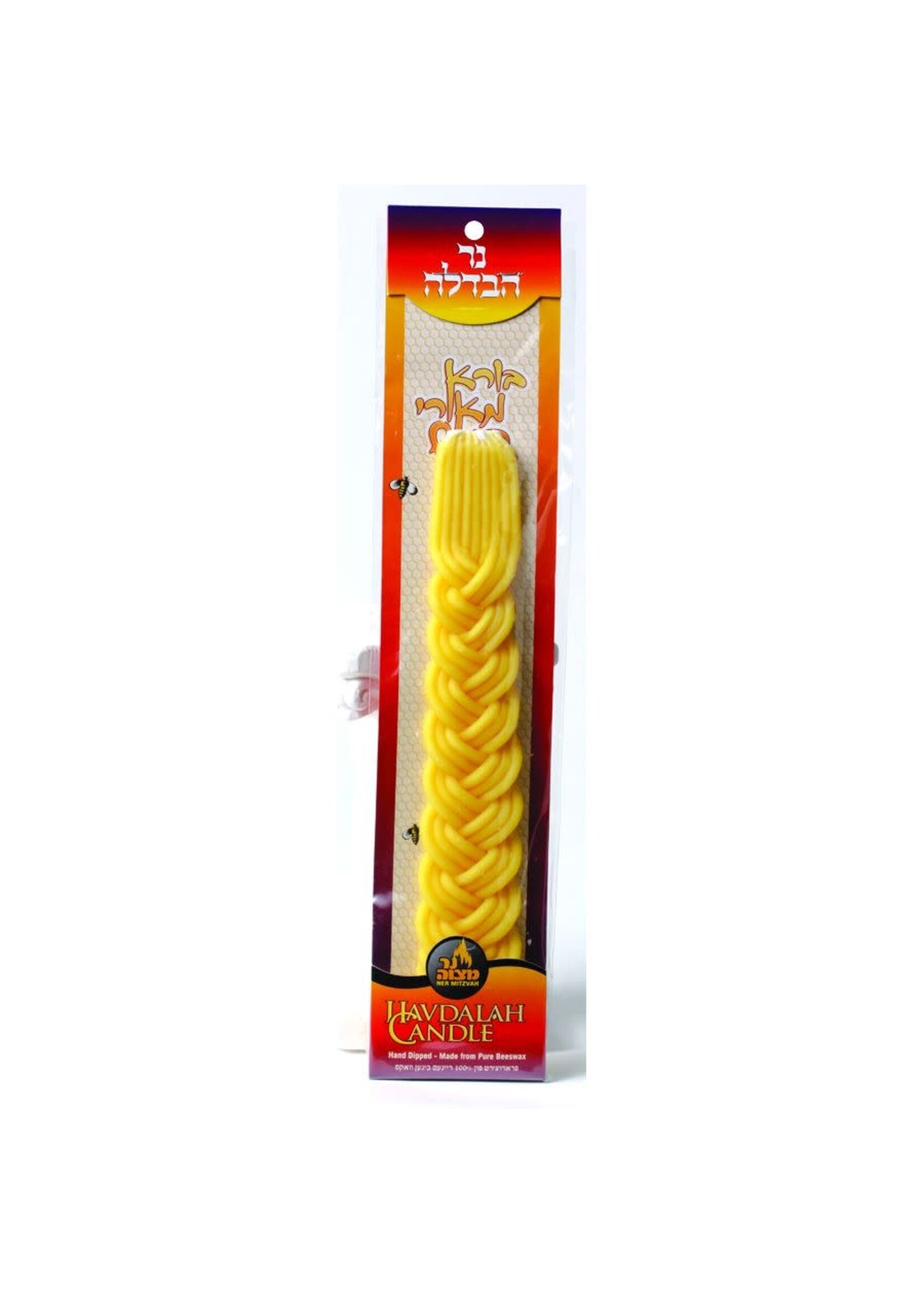HAVDALAH CANDLE BEESWAX SIMPLE BRAID TALL