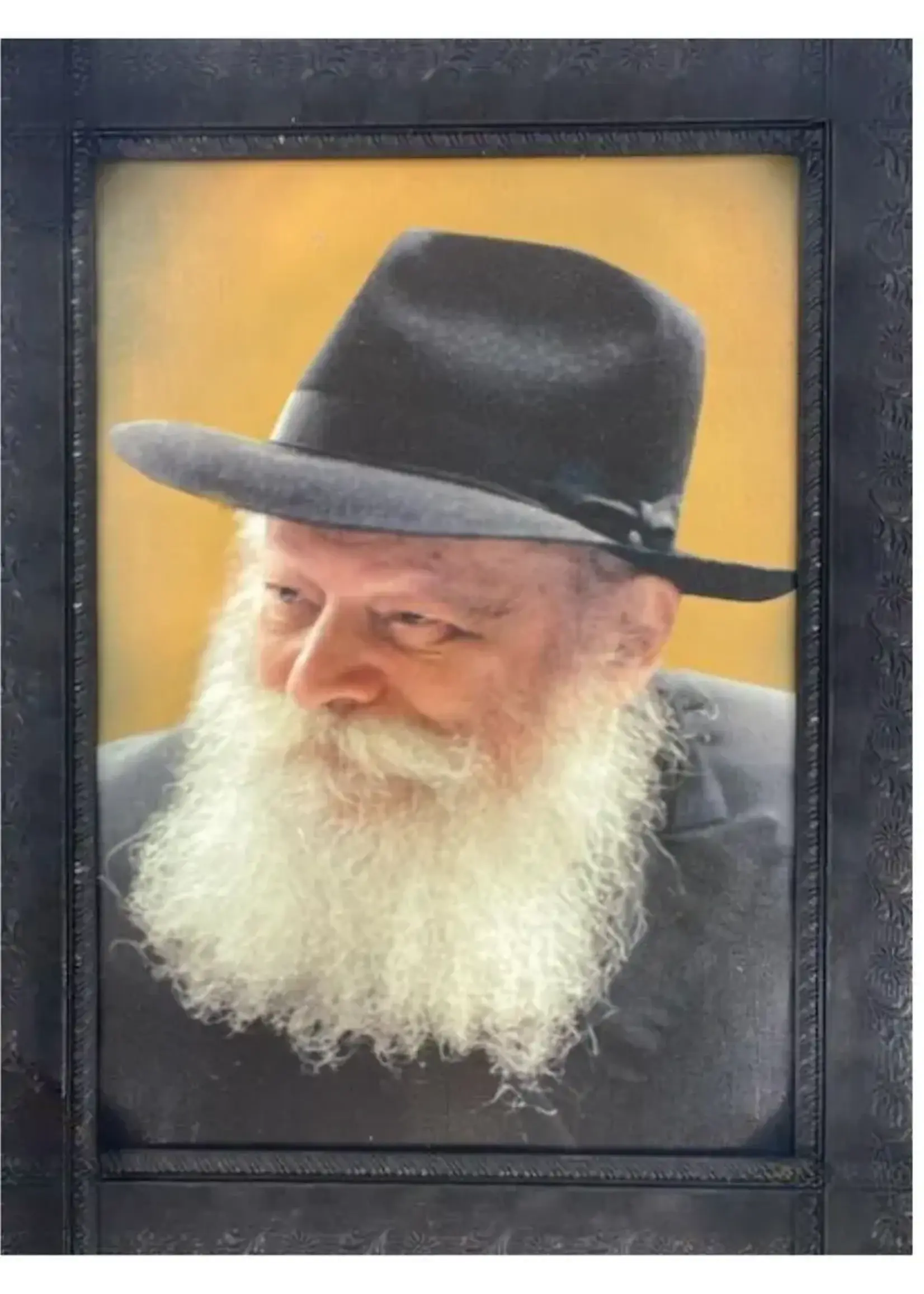 LUBAVITCH REBBE BLACK  FRAME 12 X 18"