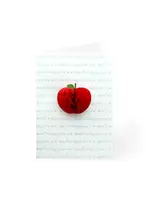HAPPY NEW YEAR CARD RED 3D APPLE