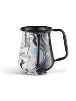 WASH CUP BLUE & BLACK MARBLE POWDER COATED