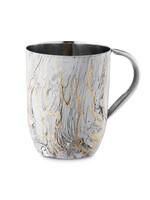 WASH CUP GOLD & GREY MARBLE POWDER COATED