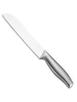 CHALLAH KNIVE BRUSHED GOLD HANDLE STAINLESS STEEL SMOOTH BLADE