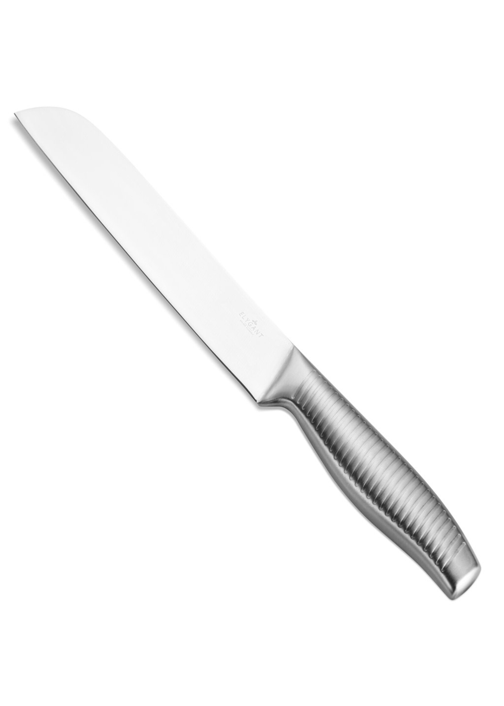 CHALLAH KNIVE BRUSHED GOLD HANDLE STAINLESS STEEL SMOOTH BLADE