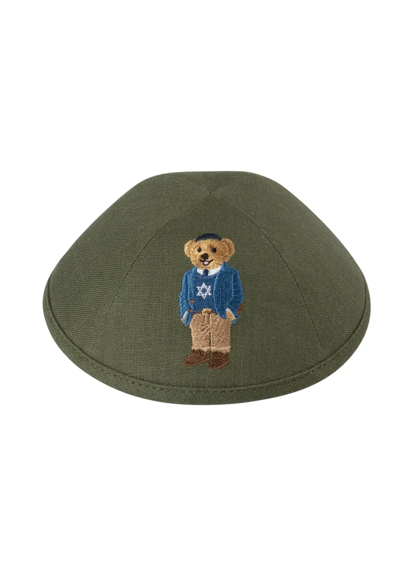 IPPAH LINEN GREEN STAR OF DAVID BEAR