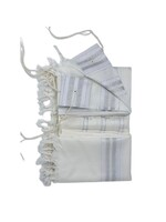 MMJ TALLIS WOOL SEPHARDIC ANTI-SLIP SILVER AVODAS YAD THICK
