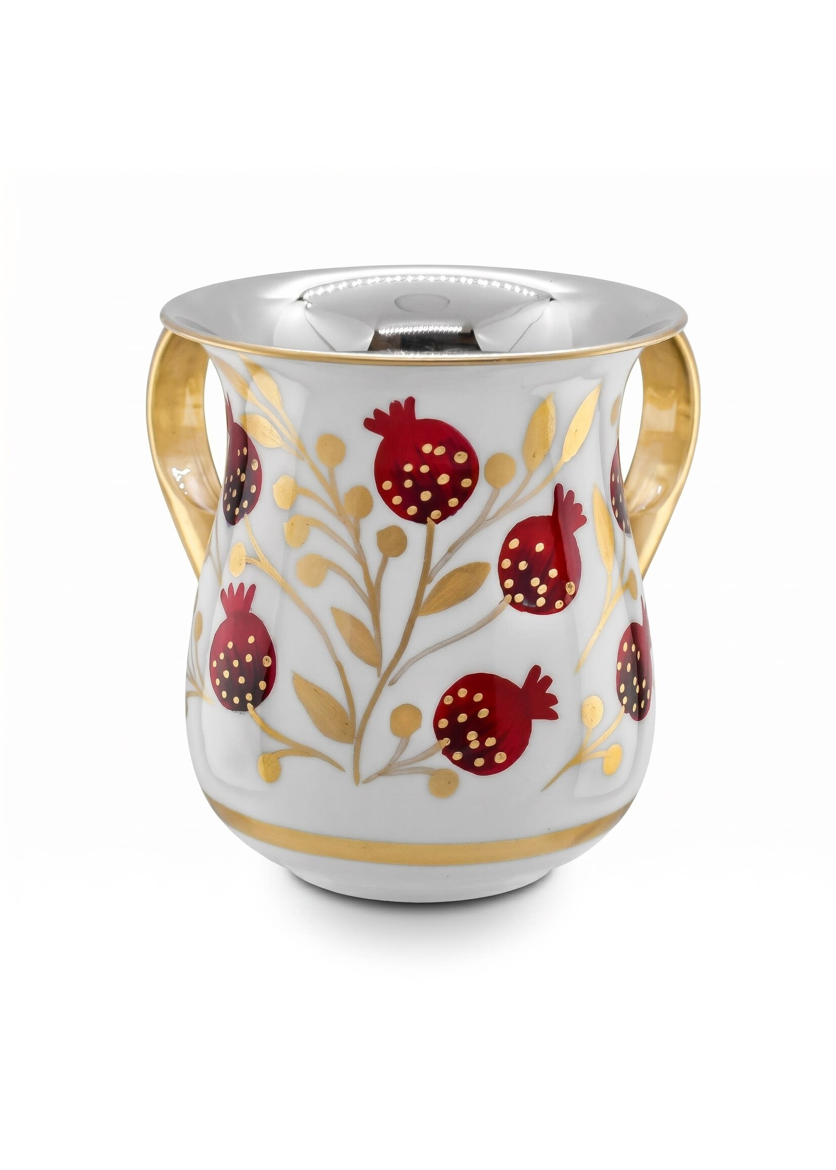 WASH CUP STAINLESS STEEL POMS RED