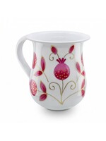 WASH CUP STAINLESS STEEL POMS RED WHITE