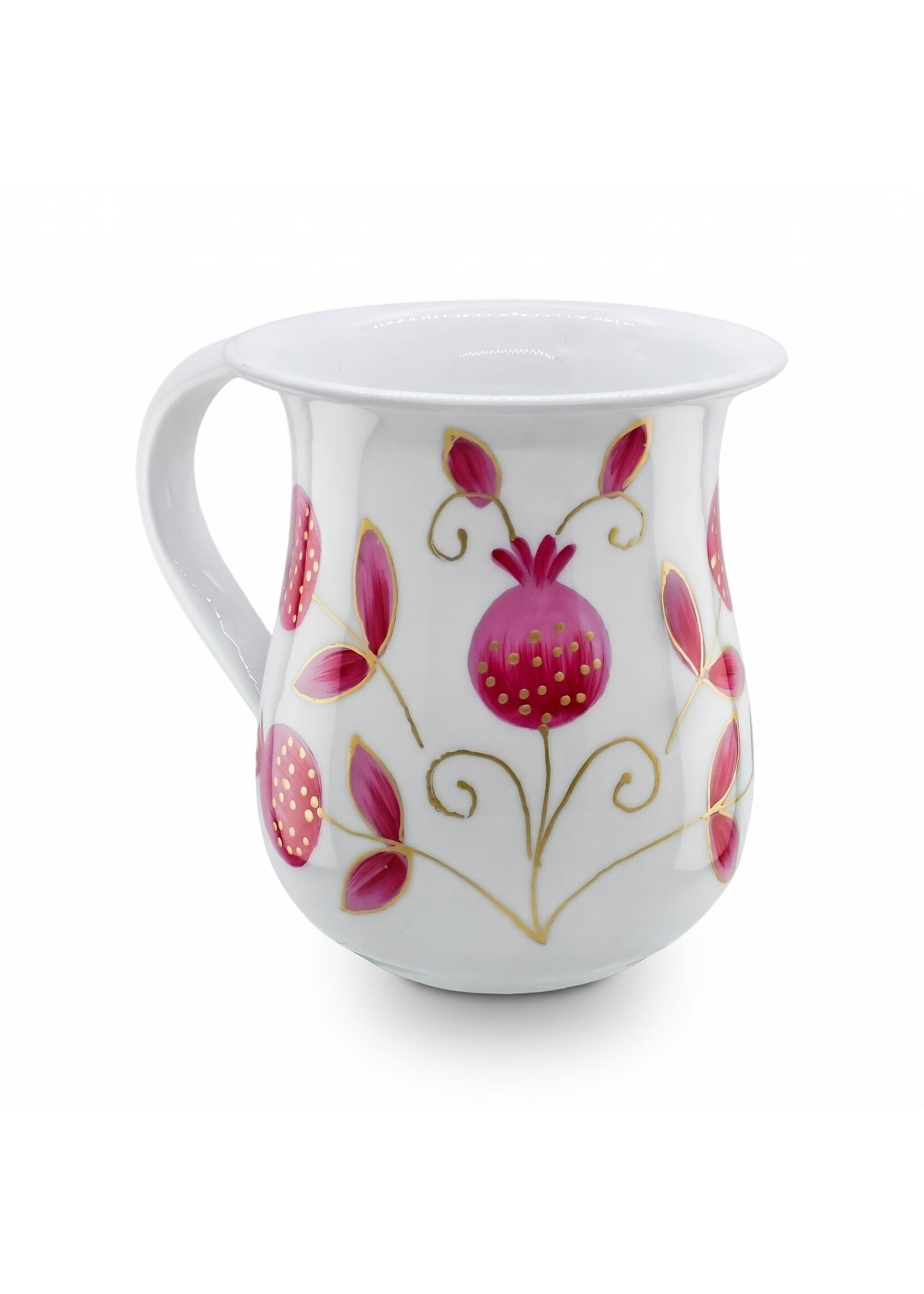 WASH CUP STAINLESS STEEL POMS RED WHITE