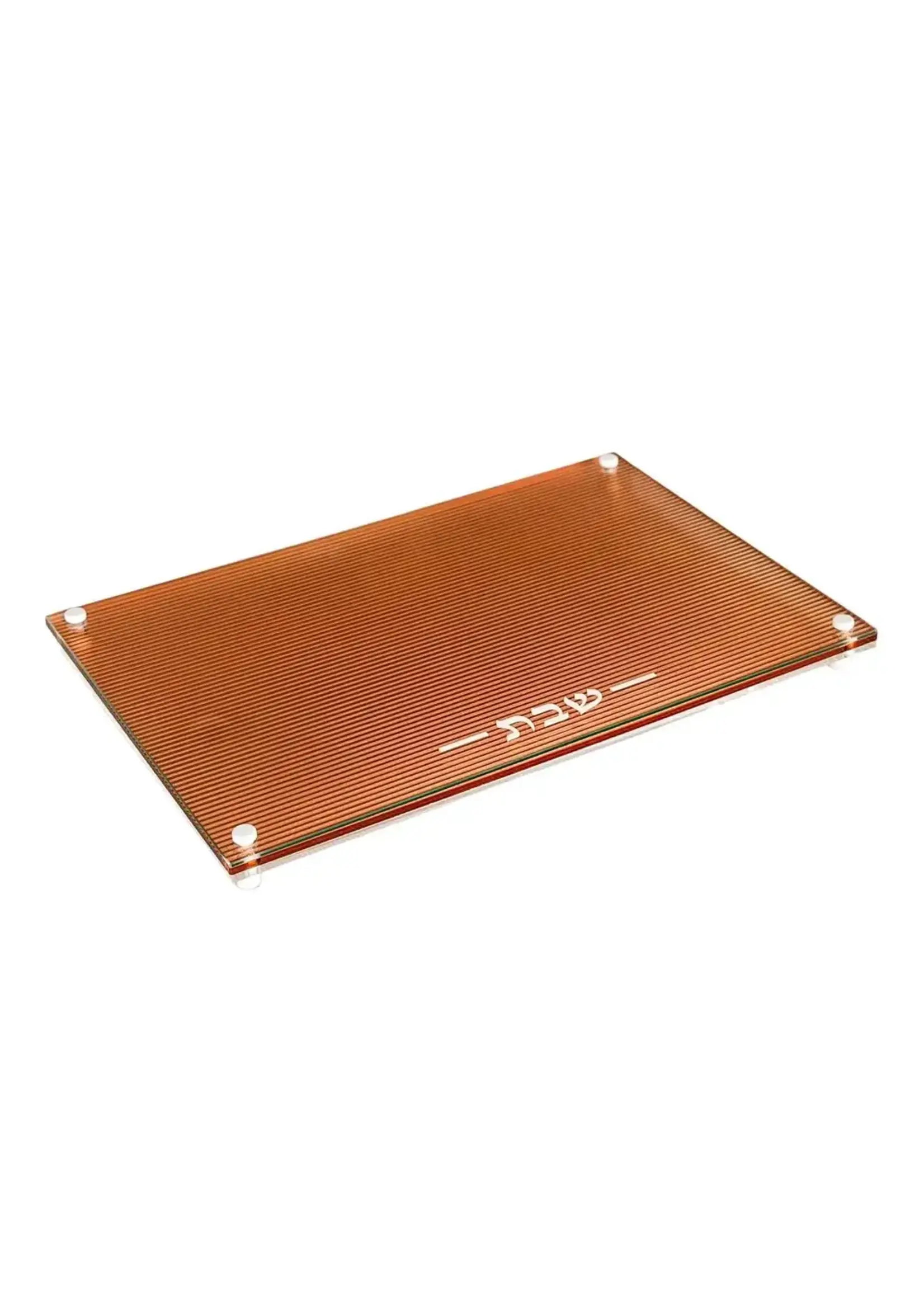 CHALLAH BOARD CORRUGATED AMBER