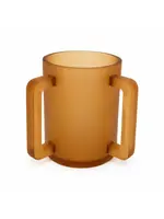 WASH CUP AMBER MARBLE MATTE RESIN