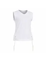 DRI-FIT TANK TOP TZITZIS ASHKENAZ V-NECK KIDS WHITE SIZE 6