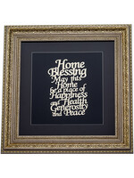 HOME BLESSING ENGLISH GOLD LASER CUT IN GOLD FRAME