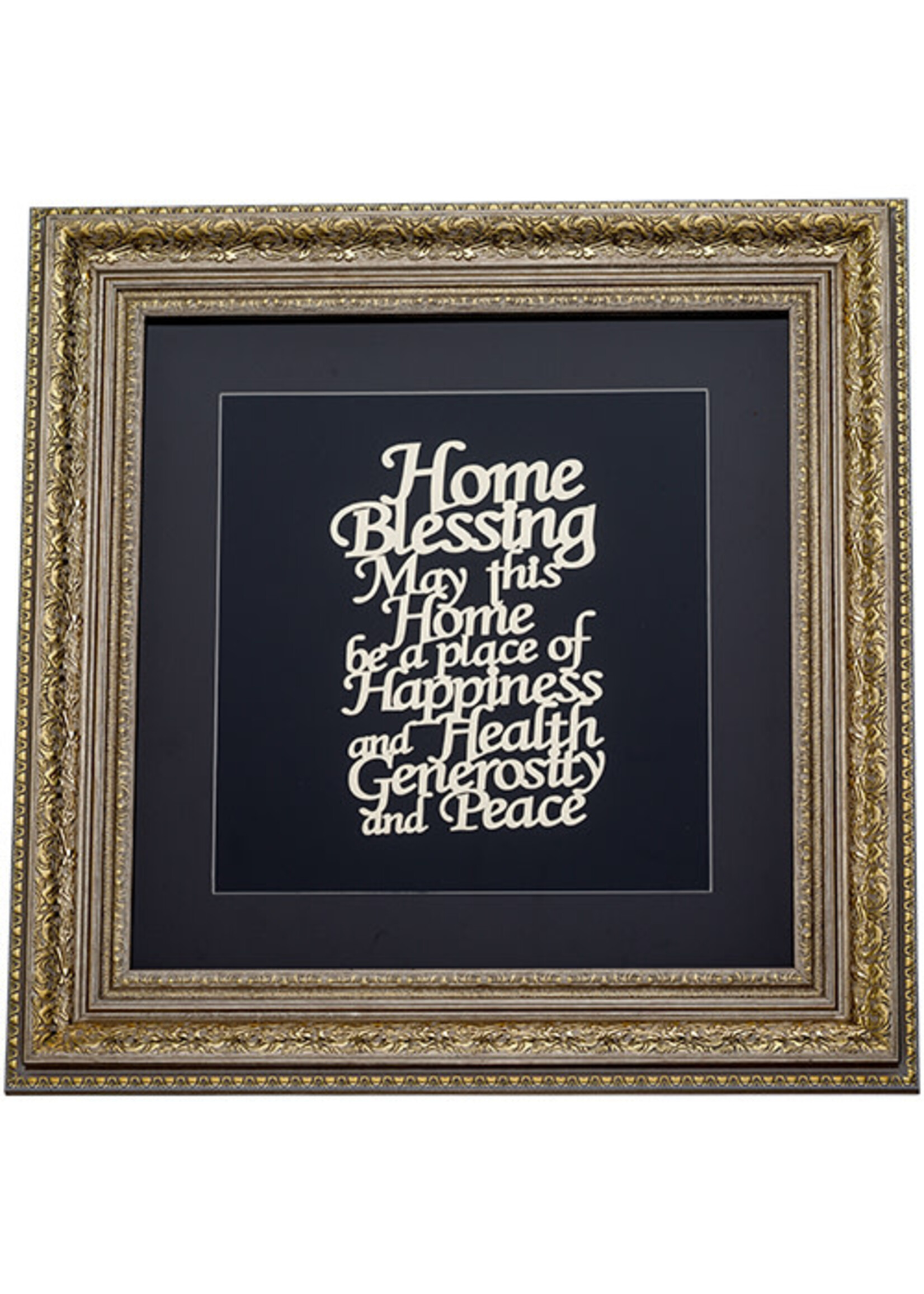 HOME BLESSING ENGLISH GOLD LASER CUT IN GOLD FRAME