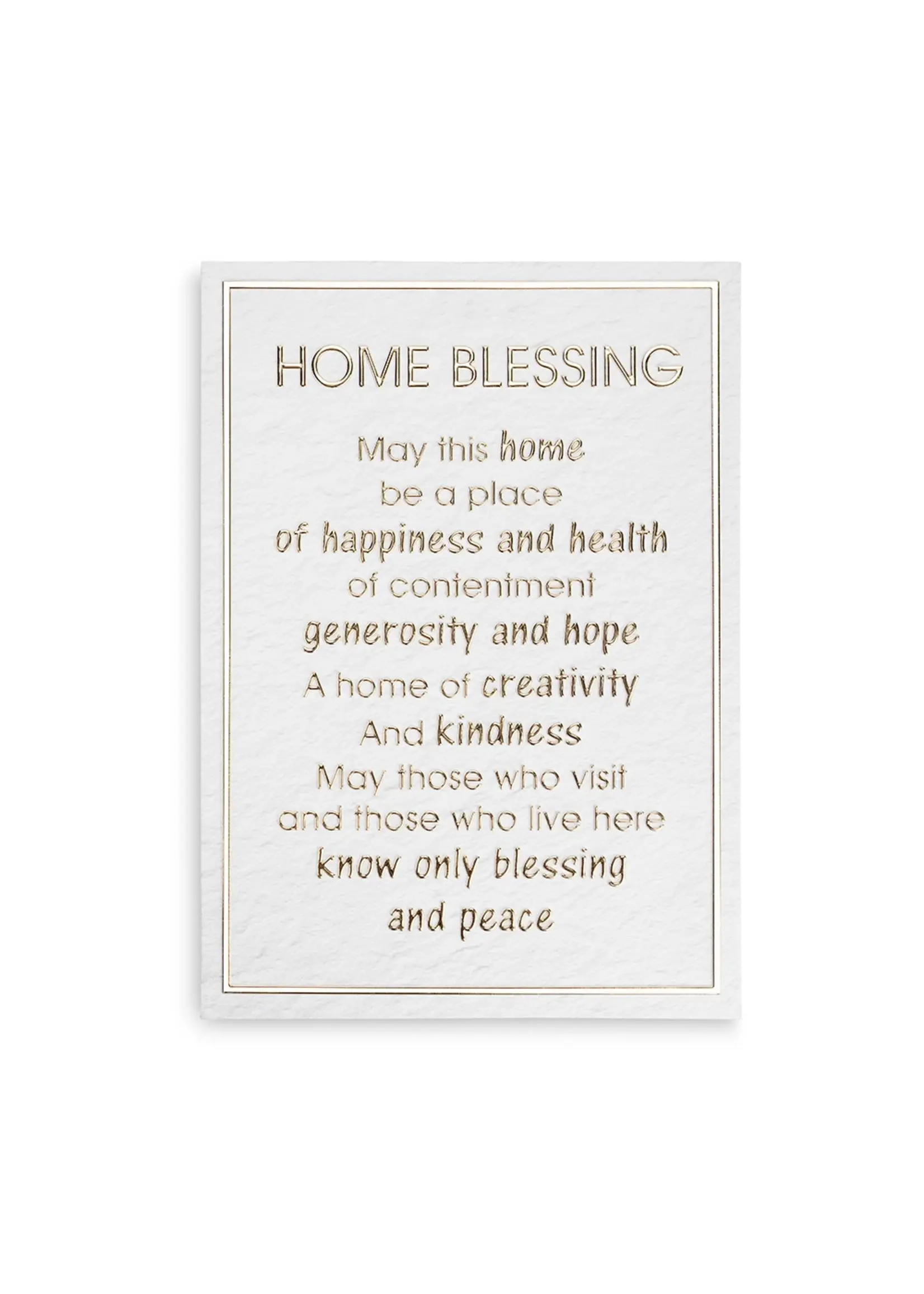 HOME BLESSING ENGLISH SILVER ON WHITE CANVAS