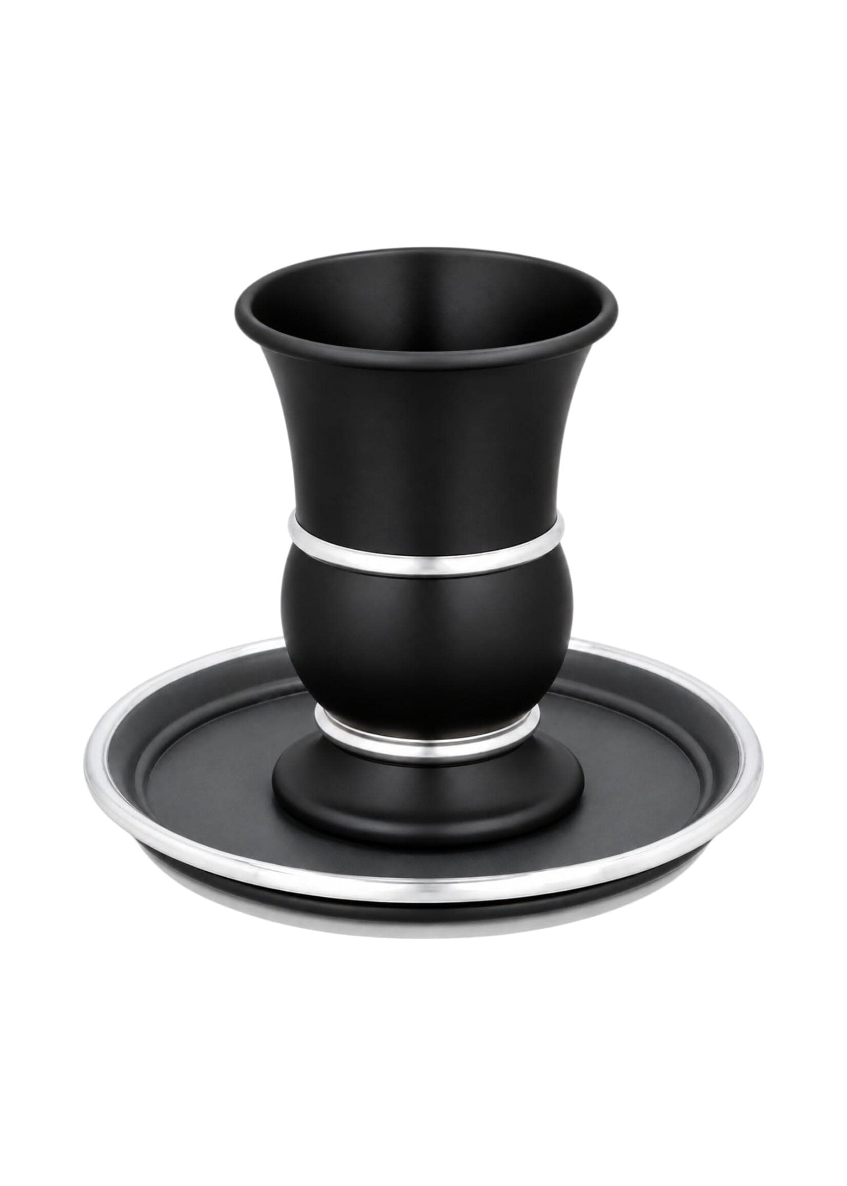 KIDDUSH CUP TUMBLER BLACK & GREY ANODIZED ALUMINUM