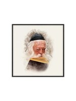 RABBI CHAIM KANIEVSKY COLOR PORTRAIT IN BLACK FRAME  8" X 8"