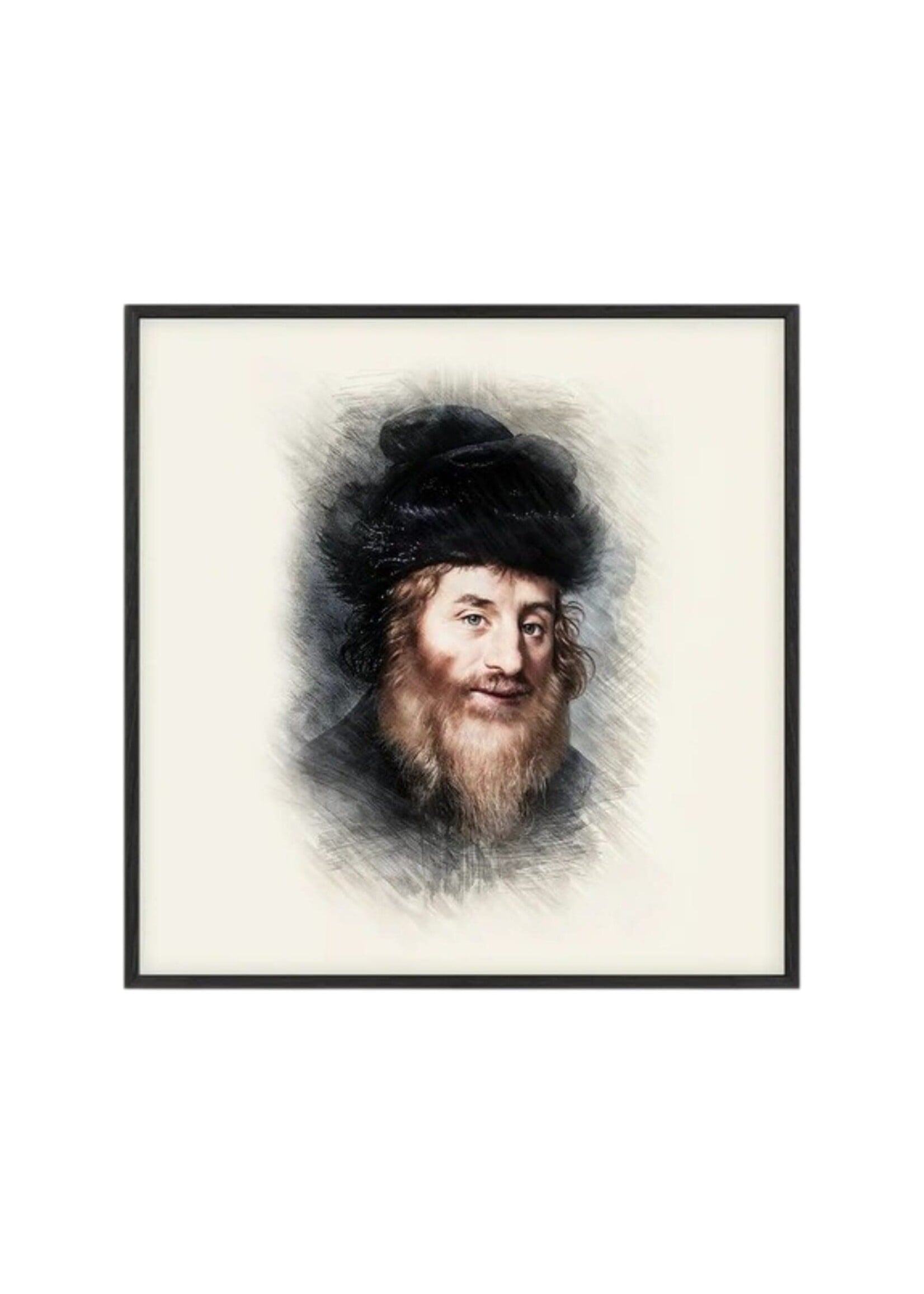 THE CHATAM SOFER COLOR PORTRAIT IN BLACK FRAME  8" X 8"