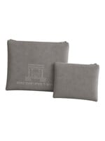 TALLIS & TEFILLIN SET SILVER BEIT HAMIKDASH GREY FAUX LEATHER