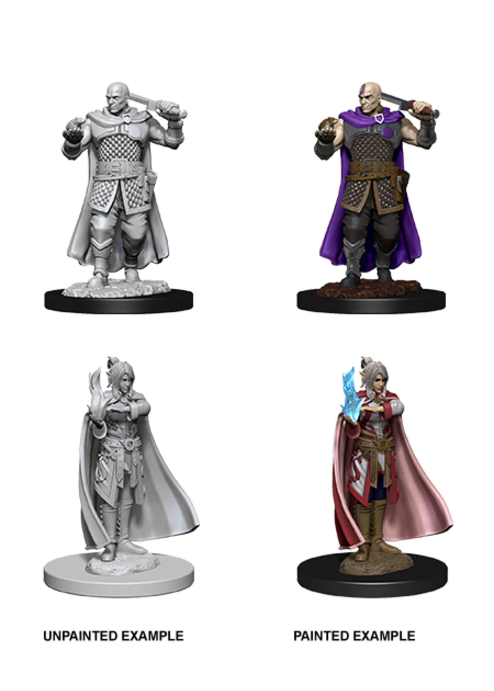 ABRAMS DND UNPAINTED MINIS WV8 - Human Ranger & Moon Elf