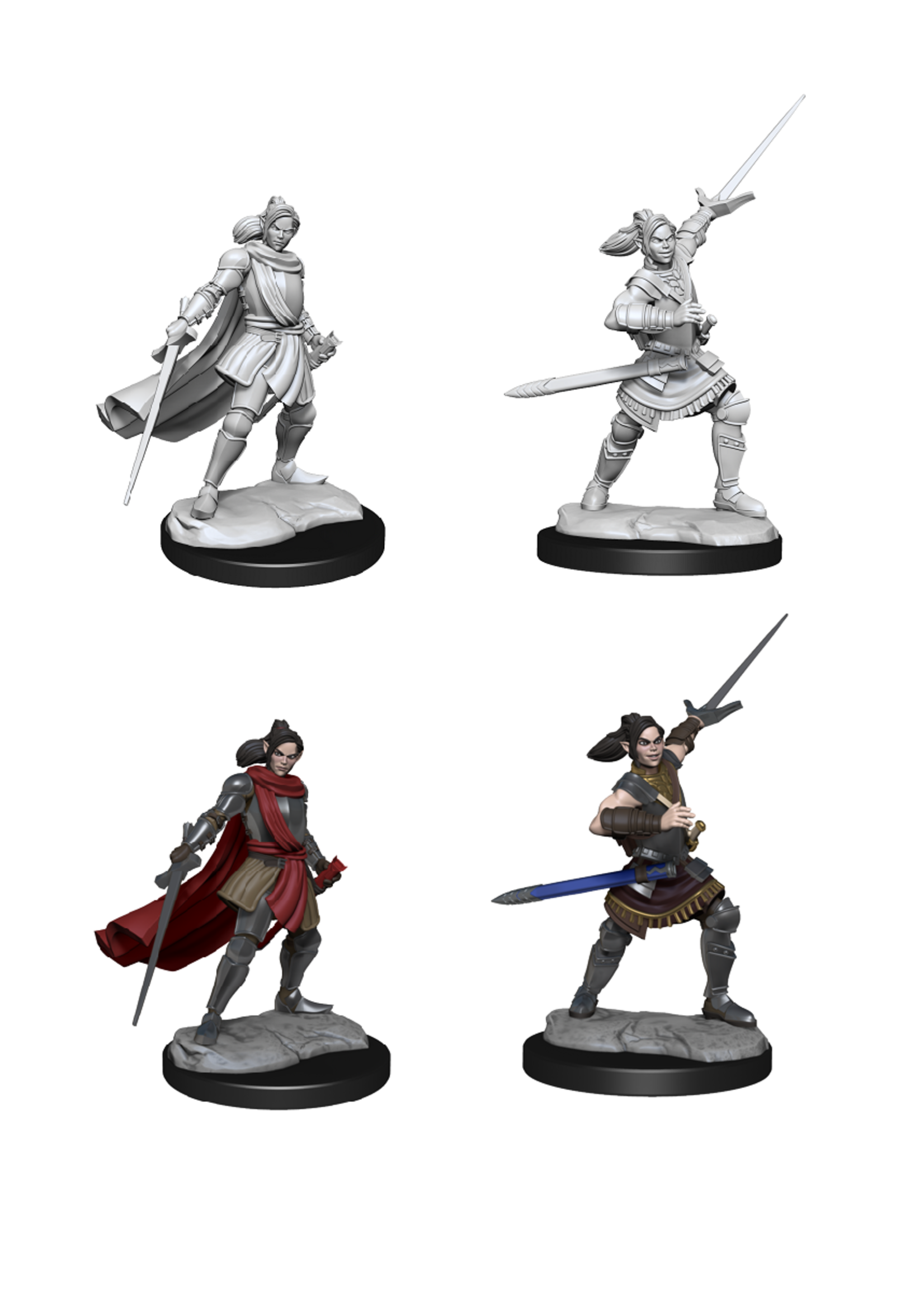 ABRAMS CR UNPAINTED MINI WV1 HALF ELF PALADIN XHORHAS FEMALE