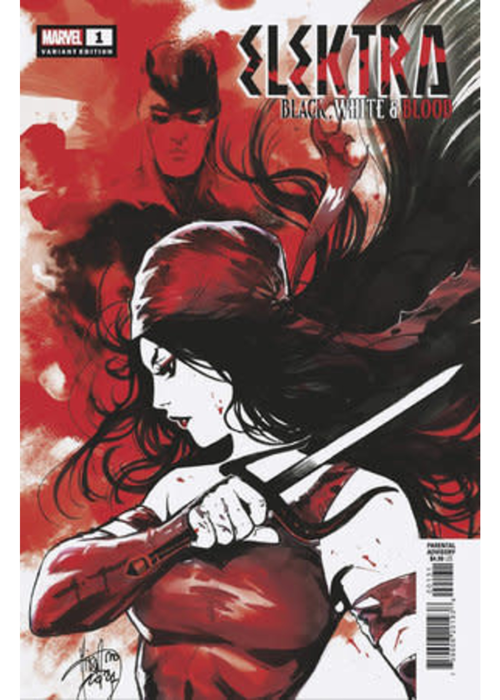 . ELEKTRA BLACK, WHITE & BLOOD #1 ANDOLFO VARIANT