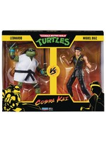 PLAYMATES TOYS TMNT X COBRA KAI LEONARDO VS MIGUEL DIAZ AF 2PK