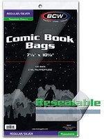 . BCW COMIC BOOK BAGS SILVER RESEALABLE