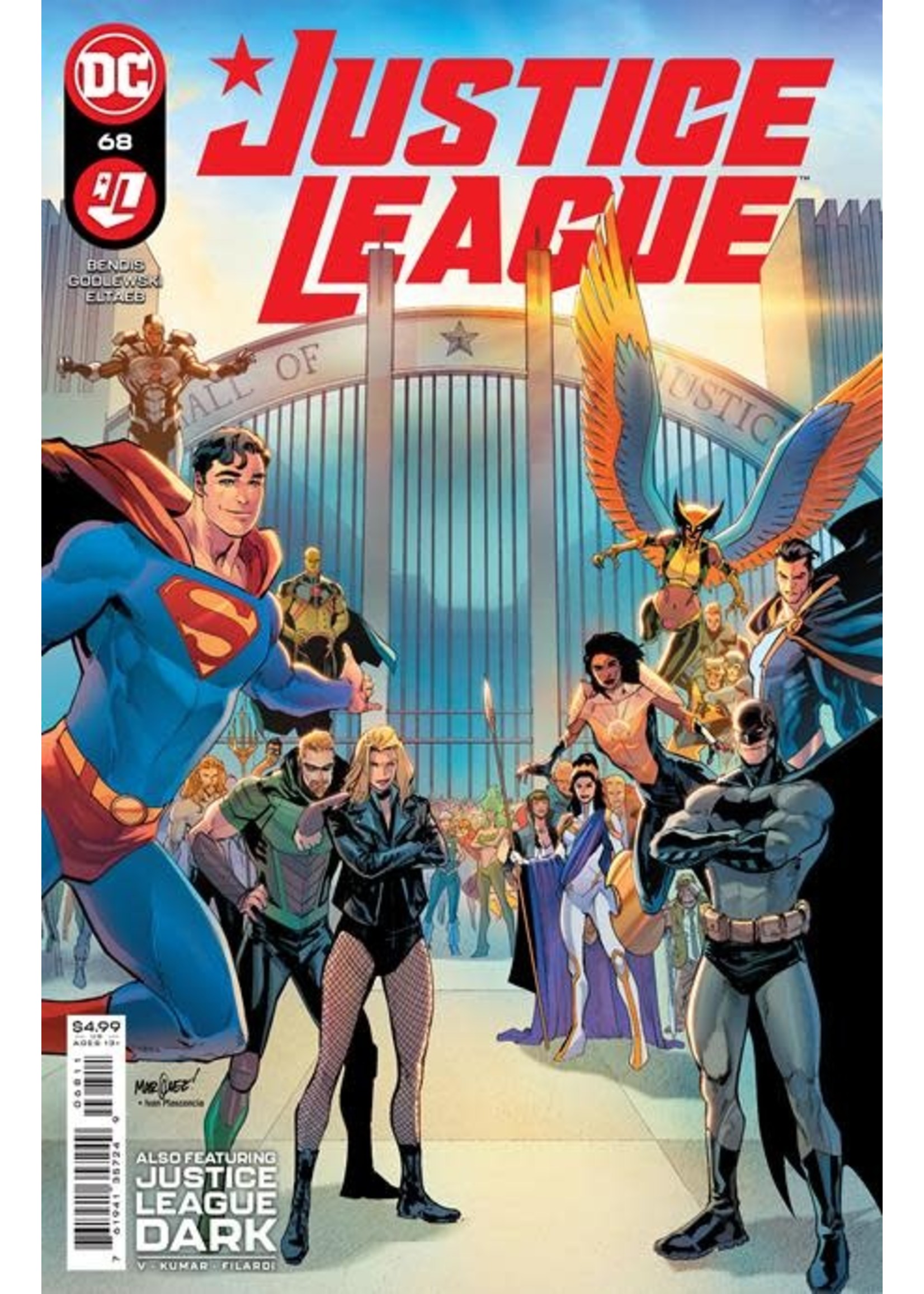 DC COMICS JUSTICE LEAGUE #68 CVR A DAVID MARQUEZ