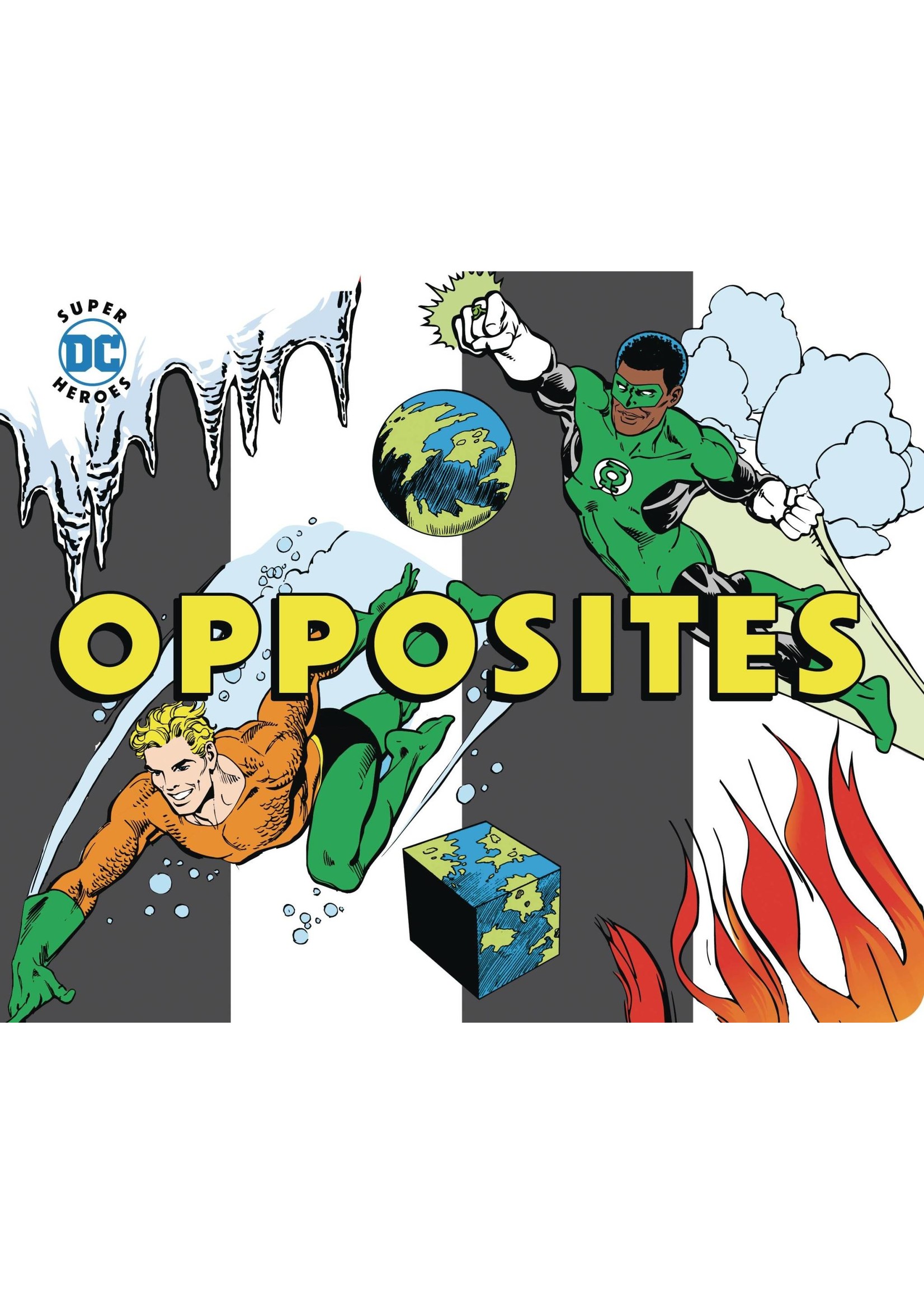 DOWNTOWN BOOKWORKS SUPER HEROES OPPOSITES BOARD BOOK