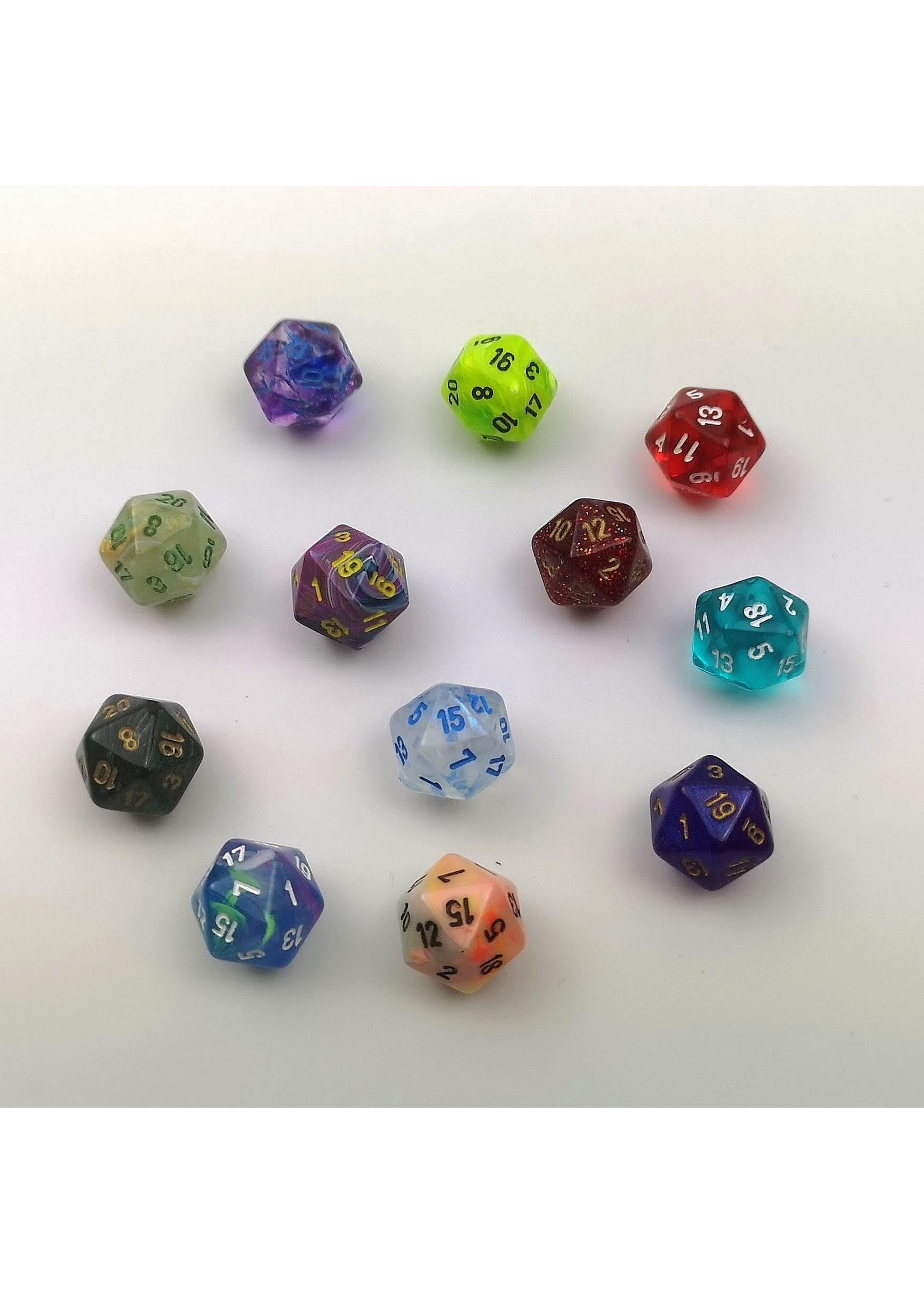 ABRAMS DICE MINI POLYHEDRAL D20 SINGLE