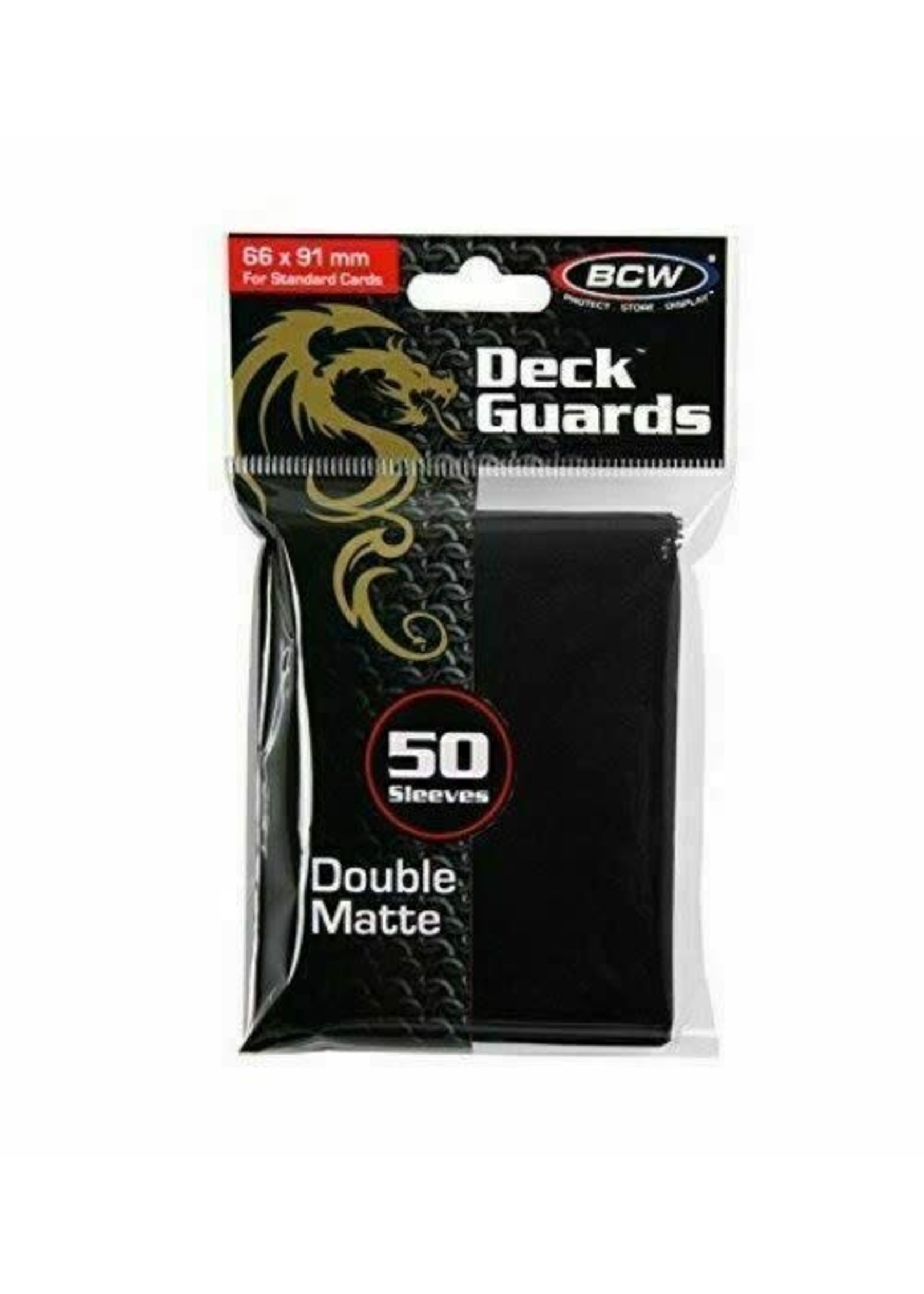 . BCW 50 CARD DECK GUARD SLEEVES BLACK