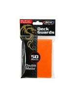 . BCW 50 CARD DECK GUARD SLEEVES ORANGE