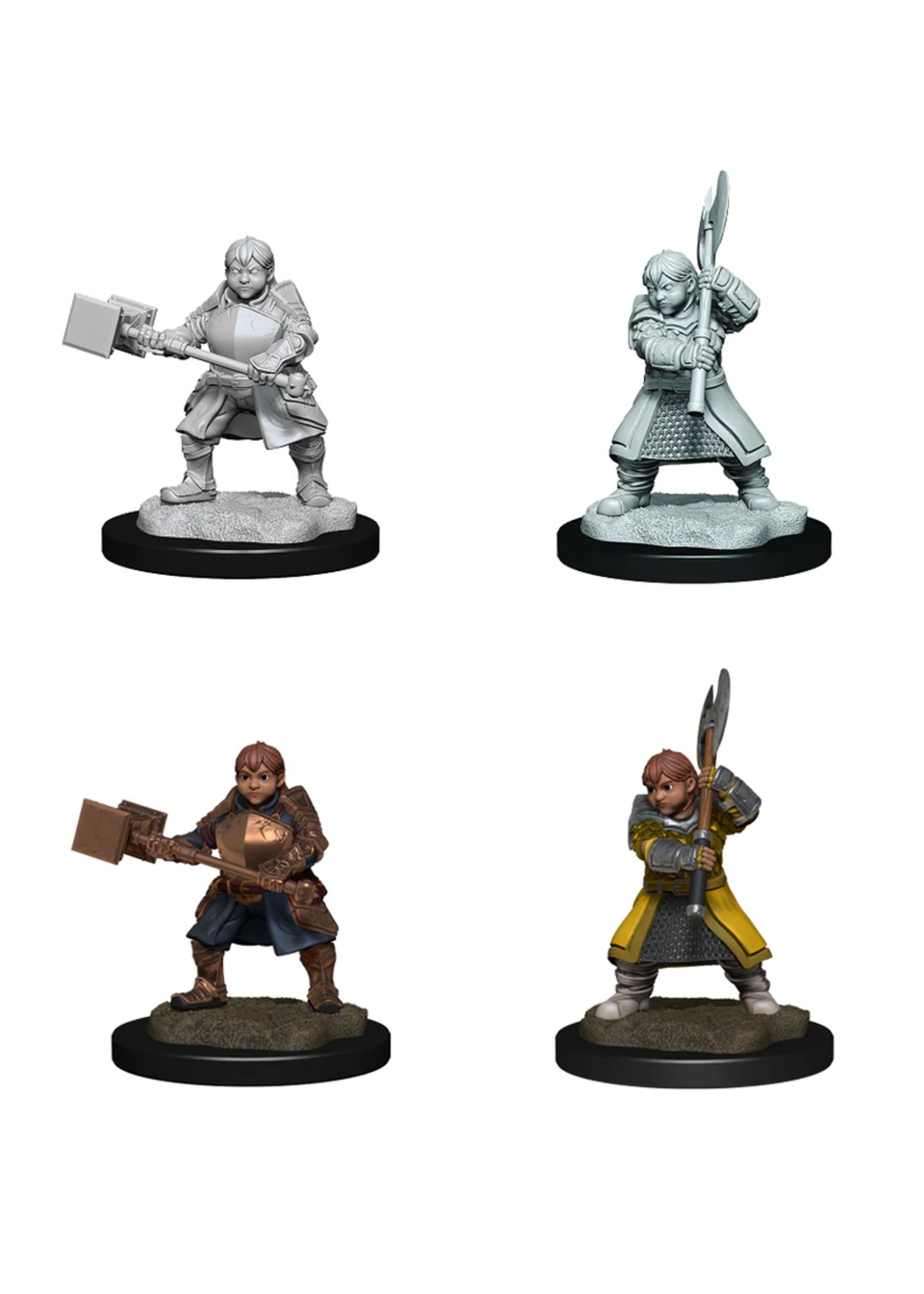 WIZKIDS CR UNPAINTED MINIS WV1 DWARF EMPIRE FIGHTER FEMALE