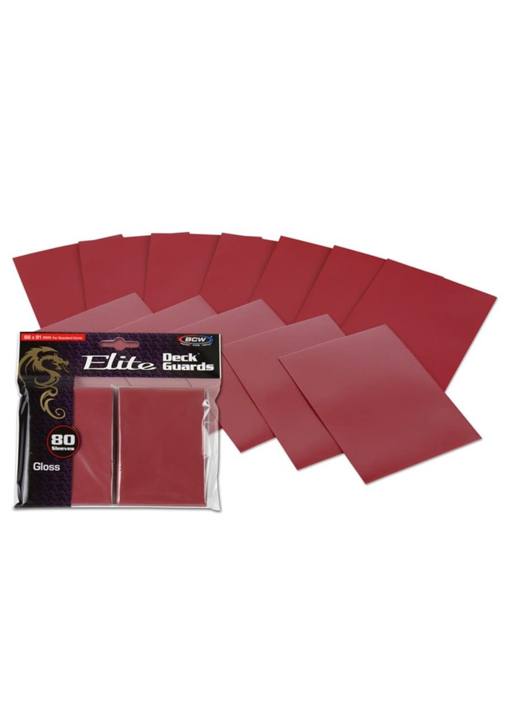 . BCW 80 CARD ELITE DECK GUARD RED